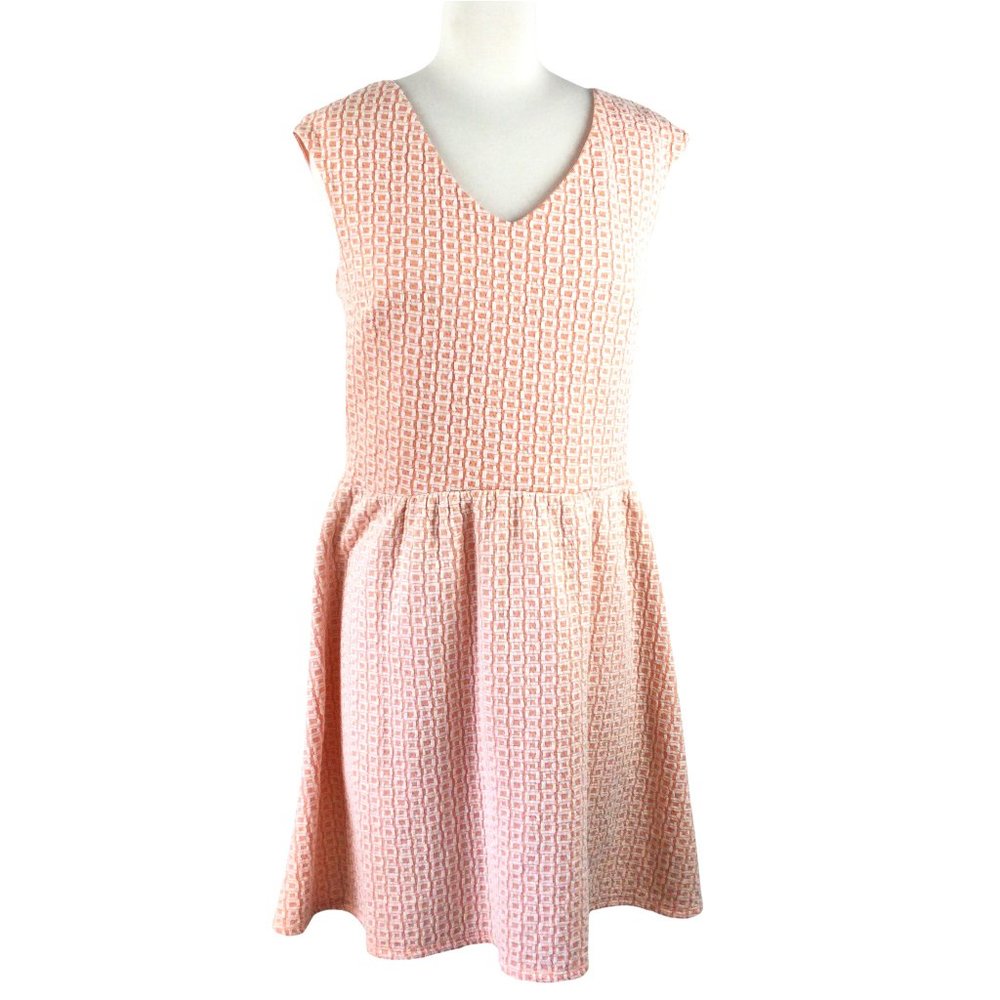 Xhilration Peach/White Dress, Cute‎ Back, L -